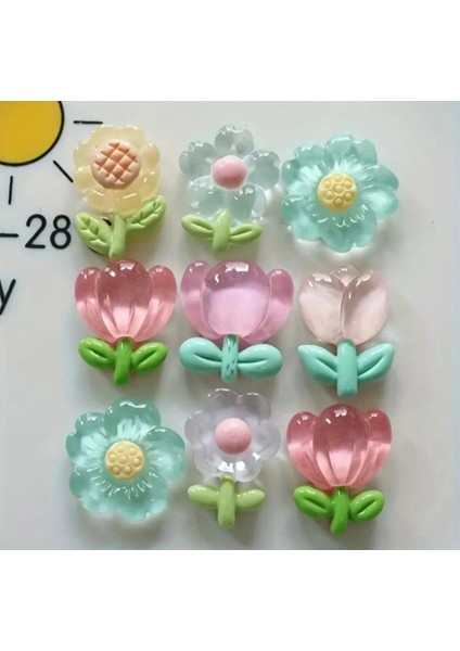 4 Adet Çiçek Model Buzdolabı Magneti Mıknatıslı Fotoğraf Tutucu Magnet fiyatları