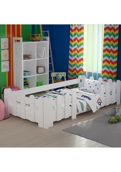 Montessori Karyola Beyaz (90 x 190 Cm) Yatak Uyumlu Çocuk Yatağı
