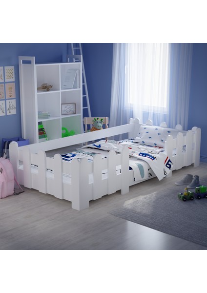 Montessori Karyola Beyaz (90 x 190 Cm) Yatak Uyumlu Çocuk Yatağı modelleri