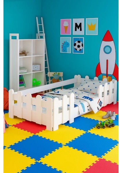 Tulipkids Montessori Karyola Beyaz 90X190 Yatak Uyumlu Oval Kesim Çocuk Yatağı KIDS-104 fiyatları