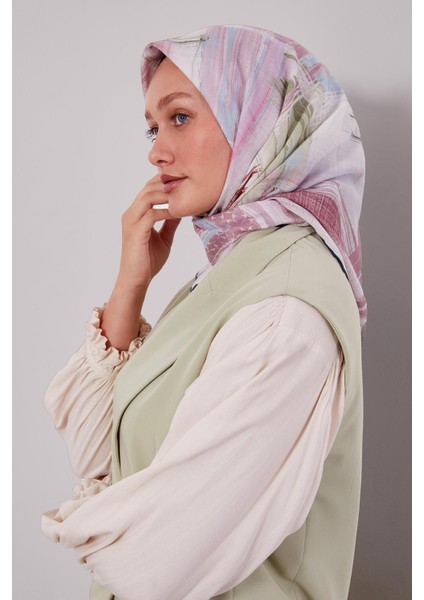 Lacivert Etnik Desen Pamuk Eşarp fiyatları