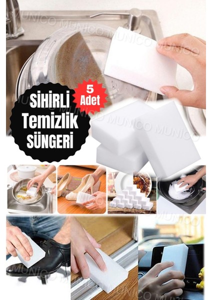 5'li Çok Yönlü Doğal Temizlik Seti, Kimyasal Gerektirmez, Parlak Sonuç modelleri