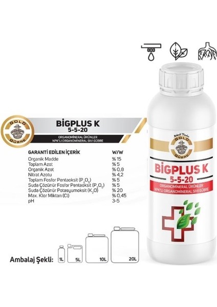 Big Plus K 5-5-20 %15 Org fiyatları