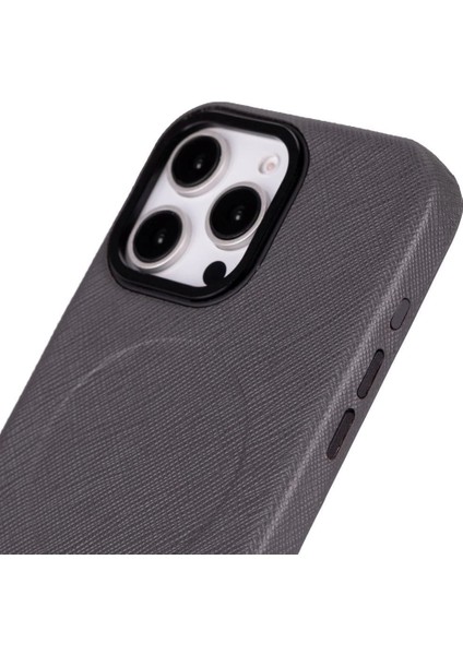 Apple iPhone 16 Pro Max Uyumlu, Hakiki Deri, El Yapımı Kılıf, Gri modelleri