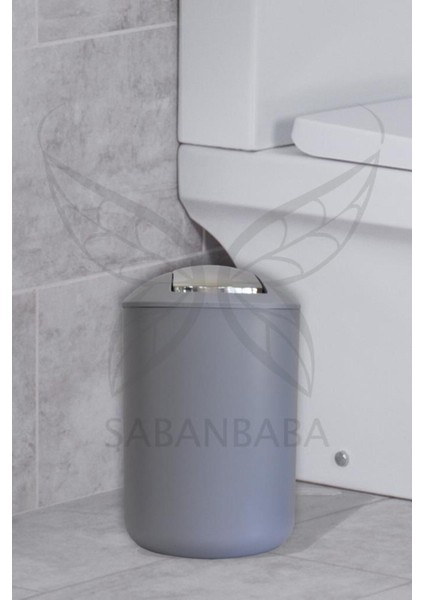 Gri Çöp Kovası 6.4 Lt Brasil Model, Şık ve Kullanışlı Ev Düzeni Için Ideal.