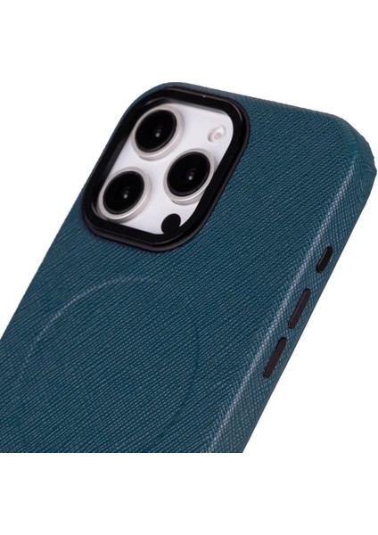 Apple iPhone 16 Pro Max Uyumlu, Hakiki Deri, El Yapımı Kılıf, Mavi modelleri