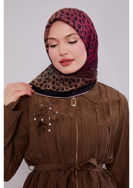 Siyah-Yeşil Leopar Desen Soft Eşarp modelleri