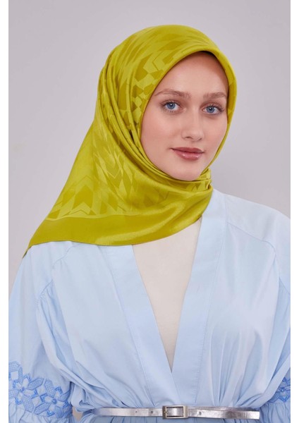 Lime Baklava Desen Kristal Jakar Eşarp fiyatları