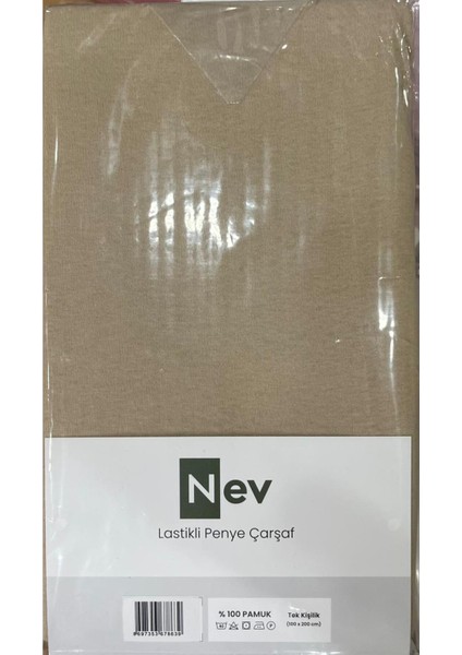 Nev Marka Lastikli Fitted Penye Çarşaf 100X200 + 30 cm ( Yükseklik 30 cm ) Bej fiyatları