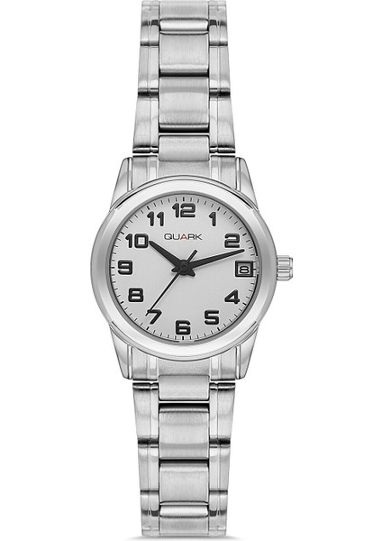 QL-X001D-7B7 Çelik Kasa Çelik Kordon Takvimli Kadın Kol Saati