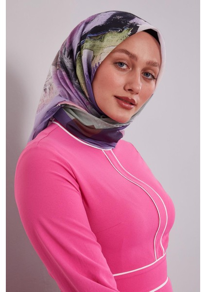 Mor Karışık Desen Pamuk Eşarp fiyatları