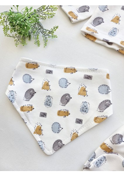 %100 Pamuk Yenidoğan Erkek Bebek 5 Parça Hastane Çıkış Seti