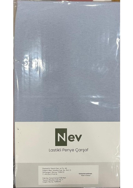 Nev Marka Lastikli Fitted Penye Çarşaf 100X200 + 30 cm ( Yükseklik 30 cm ) Mavi