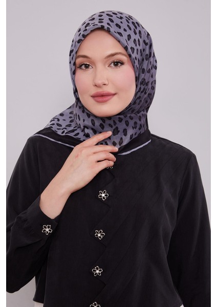 Indigo Leopar Desen Soft Eşarp modelleri