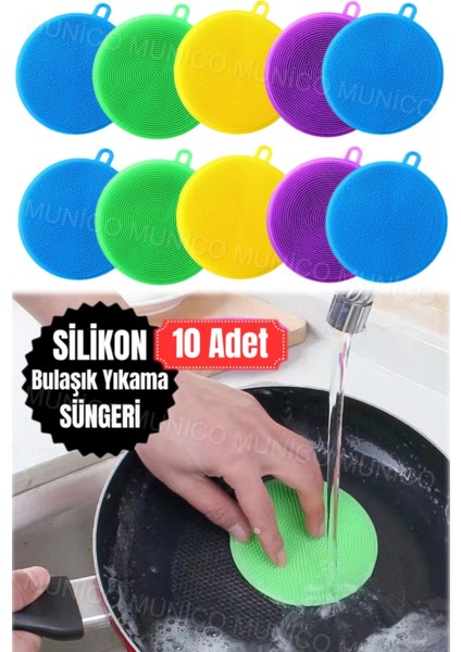Renkli Çok Amaçlı Silikon Bulaşık Fırçası, 10'lu Set, Yeniden Kullanılabilir fırsatları