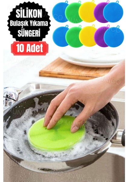 10'lu Silikon Bulaşık Fırçası Seti Çok Amaçlı Temizlik Fırçaları indirimleri
