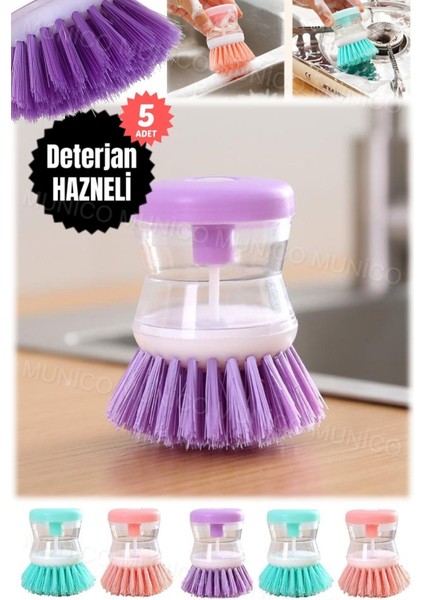 Pratik ve Dayanıklı Hazneli Bulaşık Süngeri Seti, 5 Adet