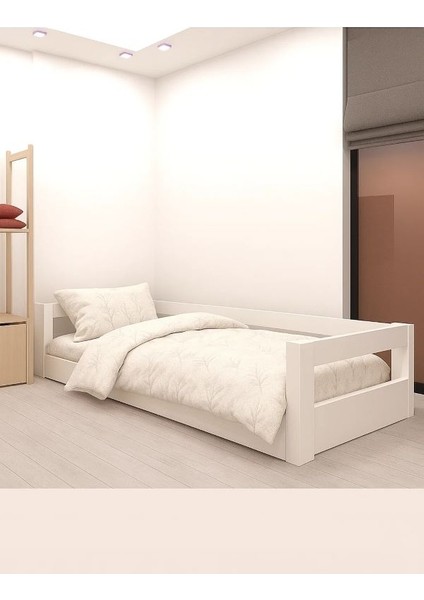 Tuliplife TLP119S Montessori Karyola Beyaz 90X190 Yatak Uyumlu Genç Yatağı Yatak modelleri