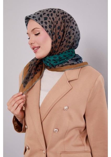 Yağ Yeşili Leopar Desen Soft Eşarp fiyatları
