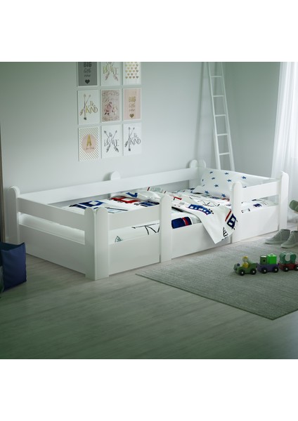 Montessori Karyola Beyaz (90 x 190 Cm) Yatak Uyumlu Çocuk Yatağı 203 modelleri
