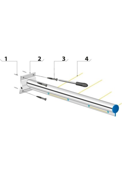 Duvara Monte Balkon Çamaşır Kurutma Askısı, Dayanıklı ve Pratik Tasarım