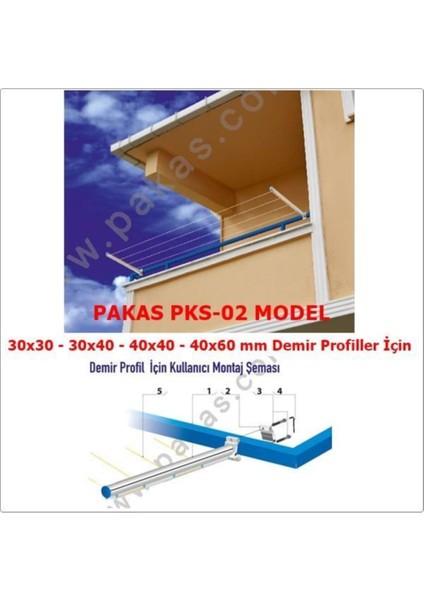 Kare Profil Balkon Çamaşır Askısı, Dayanıklı ve Pratik Kurutma Askısı