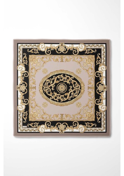 Vizon Varak Desen Twill Ipek Eşarp