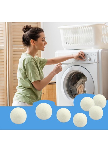 3'lü Beyaz Çamaşır Kurutma Topları, Hızlı ve Etkili Kurutma Için Ideal fırsatları