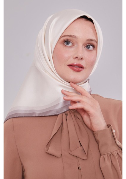 Somon Kenar Bordürlü Twill Ipek Eşarp modelleri