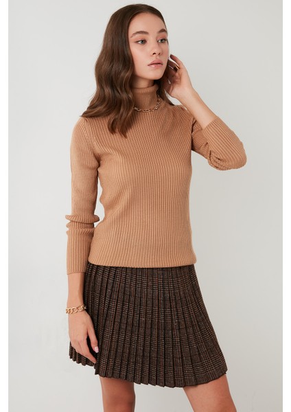 Fitilli Regular Fit Balıkçı Yaka Soft Akrilik 2'li Paket Kazak Bayan Kazak 4614102S2 modelleri