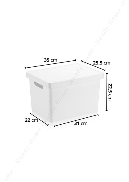 Beyaz 17 Lt 6'lı Dekoratif Kapaklı Düzenleyici Kutu Seti fiyatları