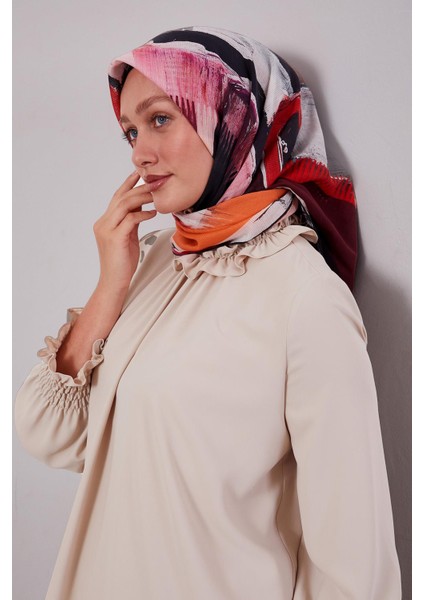 Bordo Karışık Desen Pamuk Eşarp fiyatları