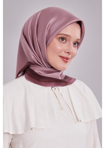 Leylak Kenar Bordürlü Twill Ipek Eşarp fiyatları