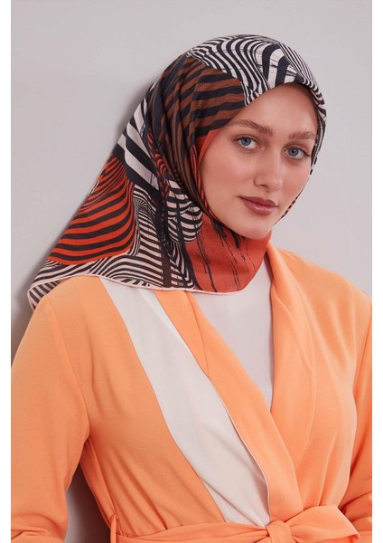 Somon Hologram Desen Pamuk Eşarp modelleri