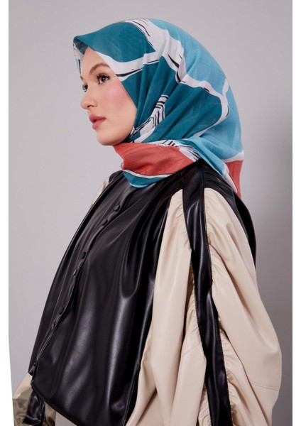 Mint Yeşili Soyut Desen Soft Eşarp fiyatları