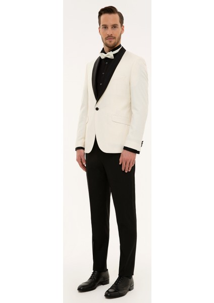 Erkek Ekru Yelekli Damatlık Smokin 50226688-VR019 fırsatları