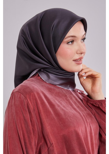 Gri Kenar Bordürlü Twill Ipek Eşarp fiyatları