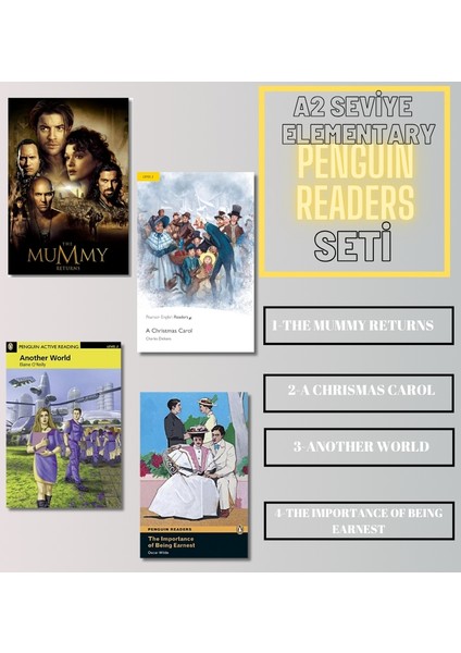 Readers A2 (Elementary) Seviye Ingilizce Hikaye Seti (4 Kitap)
