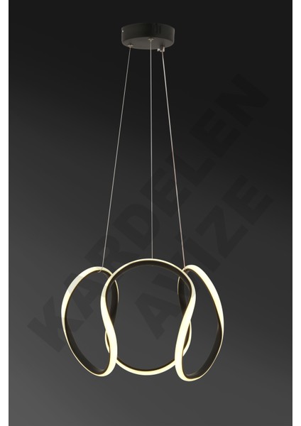 3 Renkli Siyah Dalga Sarkıt Modern LED Avize, Şık ve Dikkat Çekici Tasarım fiyatları