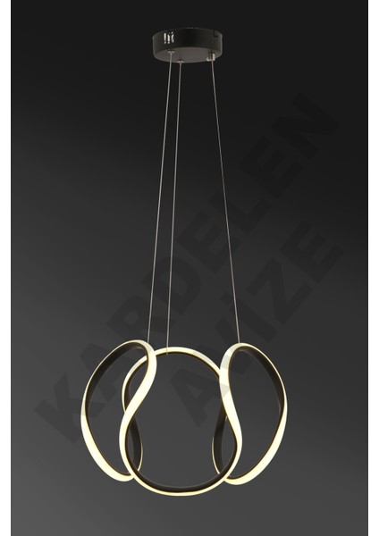 3 Renkli Siyah Dalga Sarkıt Modern LED Avize, Şık ve Dikkat Çekici Tasarım fırsatları