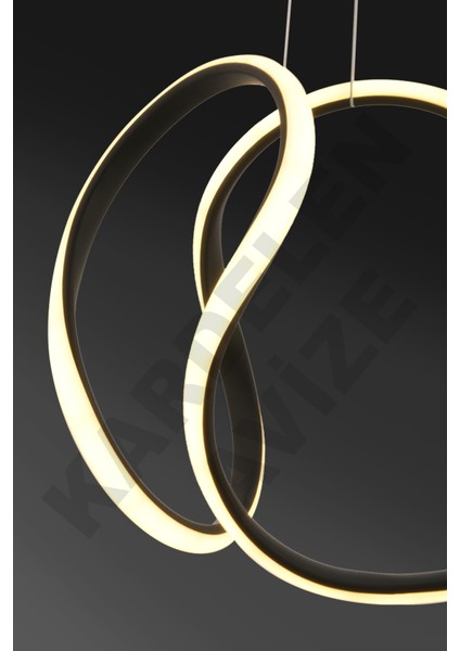 3 Renkli Siyah Dalga Sarkıt Modern LED Avize, Şık ve Dikkat Çekici Tasarım indirimleri