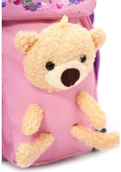 Ayıcık Detaylı Kız Çocuk Ilkokul Çanta Seti