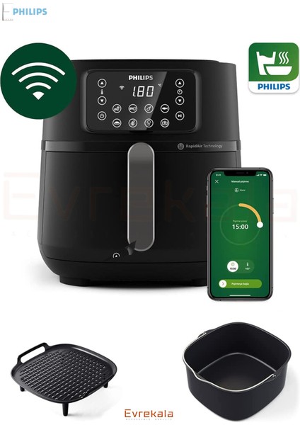 Uzaktan Kontrollü Enerji Tasarruflu Xxl Fritöz 7.2lt Beyaz