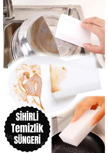 Çok Amaçlı Temizlik Süngeri, Melamin, Çiziksiz Parlatıcı, Dayanıklı ve Kullanışlı modelleri