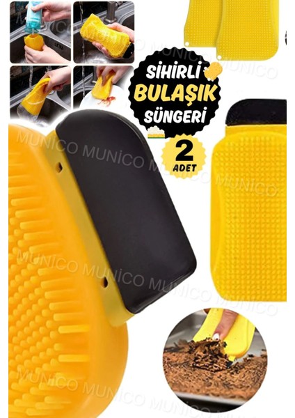 2'li Hazneli Tencere ve Tava Temizleme Fırçası Seti modelleri