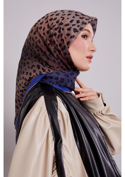 Saks Leopar Desen Soft Eşarp