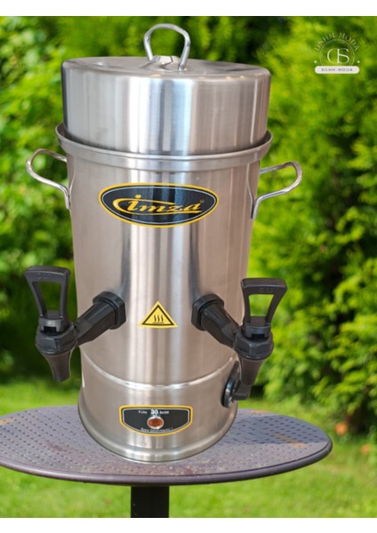 Paslanmaz Çelik Otomatik Çay Makinesi 4l 30 Bardak Kapasiteli, Gri