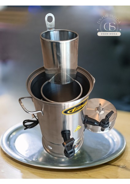 Paslanmaz Çelik Otomatik Çay Makinesi 4l 30 Bardak Kapasiteli, Gri indirimleri