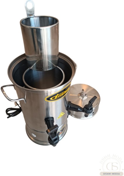 Paslanmaz Çelik Otomatik Çay Makinesi 4l 30 Bardak Kapasiteli, Gri