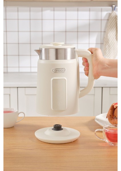 Bej Retro Tasarımlı Çok Fonksiyonlu Su Isıtıcı, Hızlı ve Güvenli Kullanım fiyatları